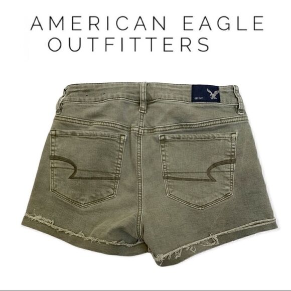 American Eagle Army Green Jean Shorts - Picture 3 of 6